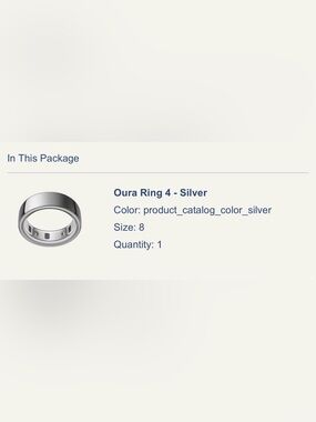 Oura Ring 4 — Silver Finish